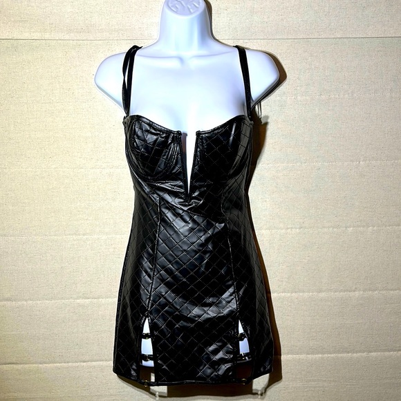FOH Faux Leather Chemise - Picture 2 of 6